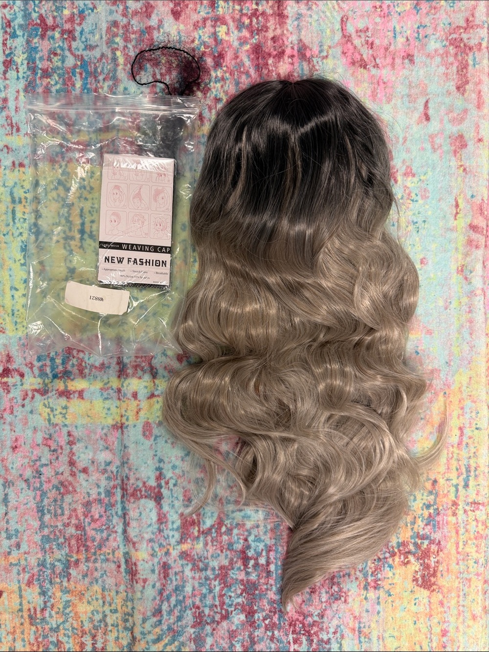 🎃Ombre Lace Front Wig - Ash Blonde with Dark Roots